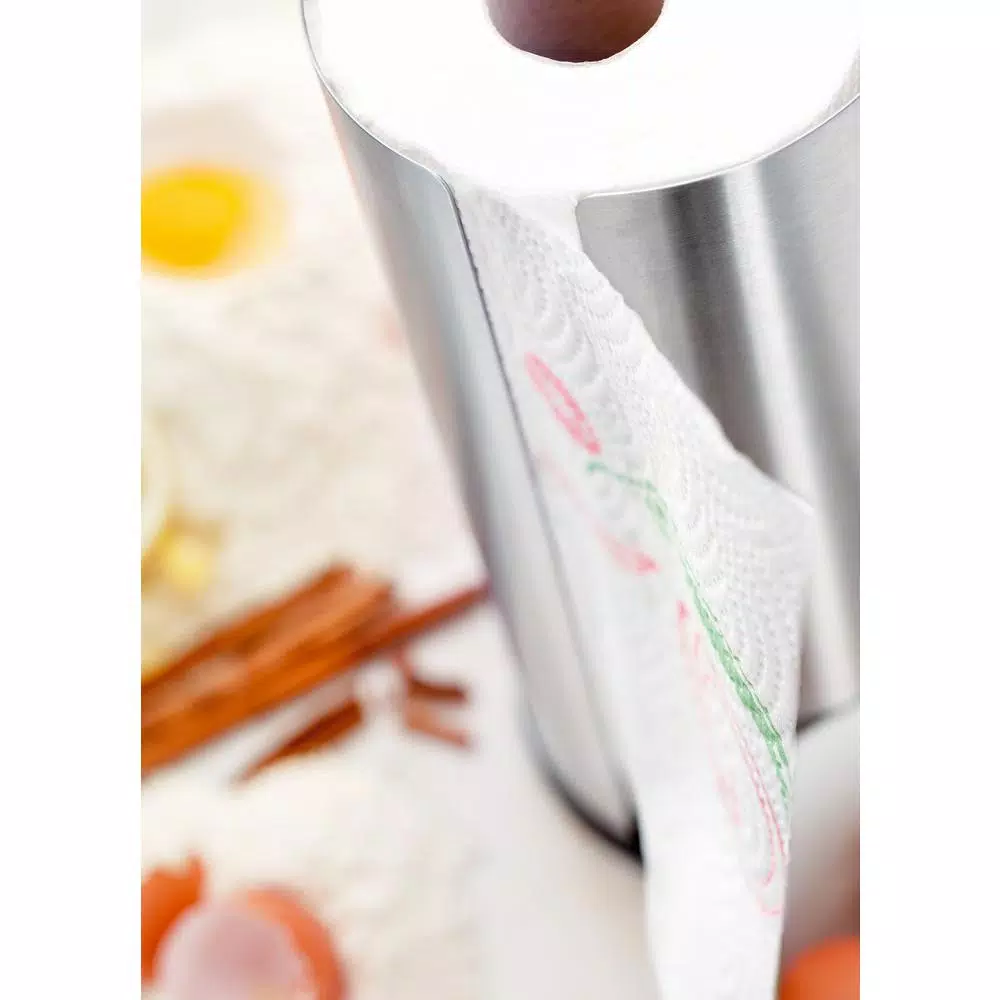 Blomus Cusi Easy Fill Brushed Stainless Steel Paper Towel Holder, Countertop Standing Design