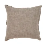 LR Resources Taupe Solid Hypoallergenic Cotton Throw Pillow with Polyester Insert, 20 x 20 in. thumbnail 3