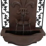 Sunnydaze Decor French Lily Solar Outdoor Wall Fountain - Traditional Resin Iron Design thumbnail 3
