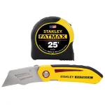 Stanley FatMax 25 ft. Tape Measure with Bonus Fixed Blade Folding Knife Set thumbnail 1