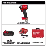 Milwaukee M18 FUEL 1/4 in. Hex Impact Driver Kit with (2) 2.0Ah Batteries, Charger, and Hard Case thumbnail 2