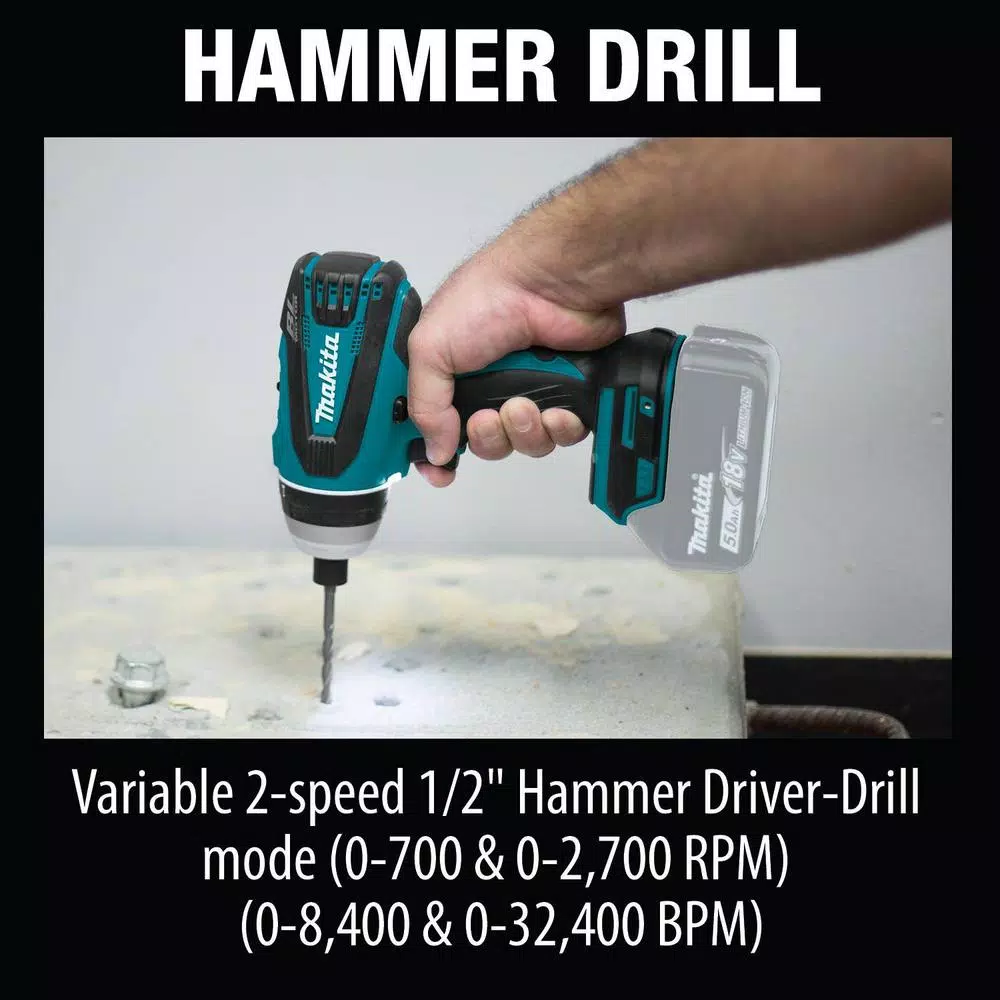 Makita 18V LXT Brushless 4-Function Hybrid Impact Hammer Driver Drill (Tool Only)