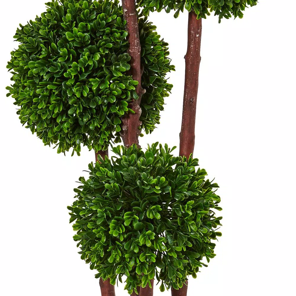 Nearly Natural 36 in. Artificial Boxwood Topiary Tree - UV Resistant Indoor/Outdoor Faux Plant
