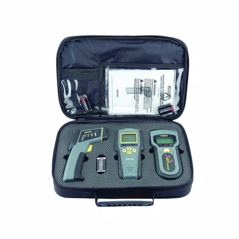 General Tools KT100 Restoration Kit - 3-Piece Multi-Tool Set with IR Thermometer and Moisture Meter