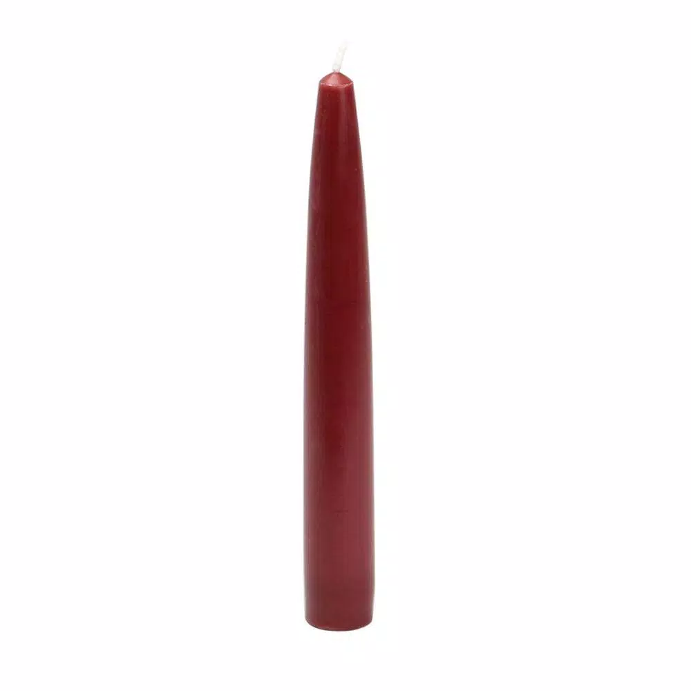 Zest Candle 6 in. Burgundy Taper Candles, Set of 12