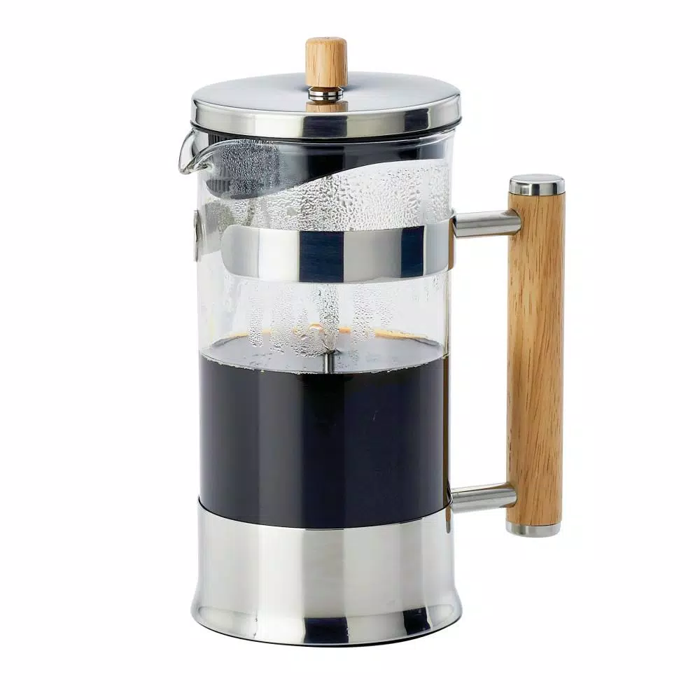 Ayesha Curry Ayesha Collection 8-Cup Glass French Press Coffee Maker with Parawood Accents