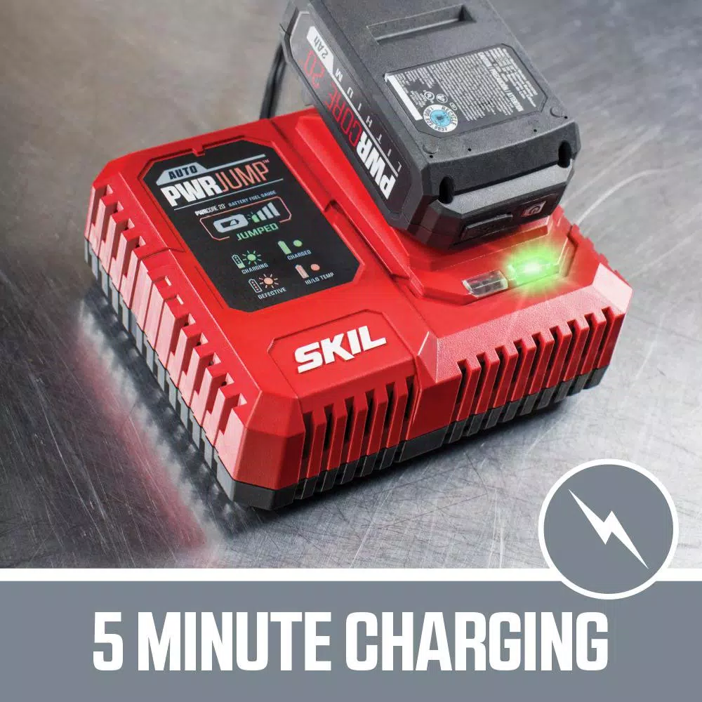 SKIL PWRCore 20V Brushless Oscillating Multi-Tool Kit with 2.0Ah Battery and PWRJump Charger