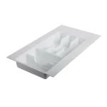 Real Solutions for Real Life Real Solutions by Knape and Vogt Tableware Drawer Organizer, White Plastic, 5 Sections thumbnail 1