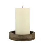 Stonebriar Collection Rustic Brown Wood and Metal 12 in. Candle Tray thumbnail 1