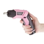 Stalwart 45-Piece Cordless Pivoting Screwdriver Set with 3.6V Lithium Battery and Carrying Case - Pink thumbnail 7