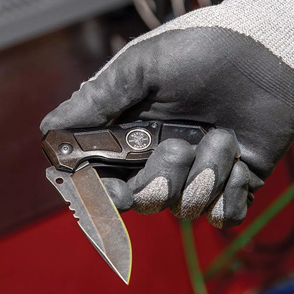 Klein Tools Electrician's Pocket Knife with Stainless Steel Drop Point Blade