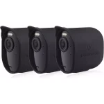 Wasserstein Protective Silicone Sunroof Skins for Arlo Ultra, Ultra 2, Pro 3 & Pro 4 (3-Pack, Black) thumbnail 1