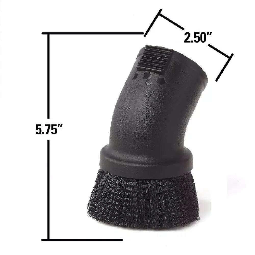 RIDGID 2-1/2 in. Locking Round Dusting Brush for Wet/Dry Vacuums