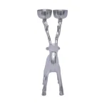 Unbranded 8.5 in. Silver Aluminum Reindeer Tea Light Candle Holder - Set of 1 thumbnail 3