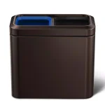 simplehuman 20L Slim Open Top Recycling Trash Can, Dark Bronze Stainless Steel thumbnail 2