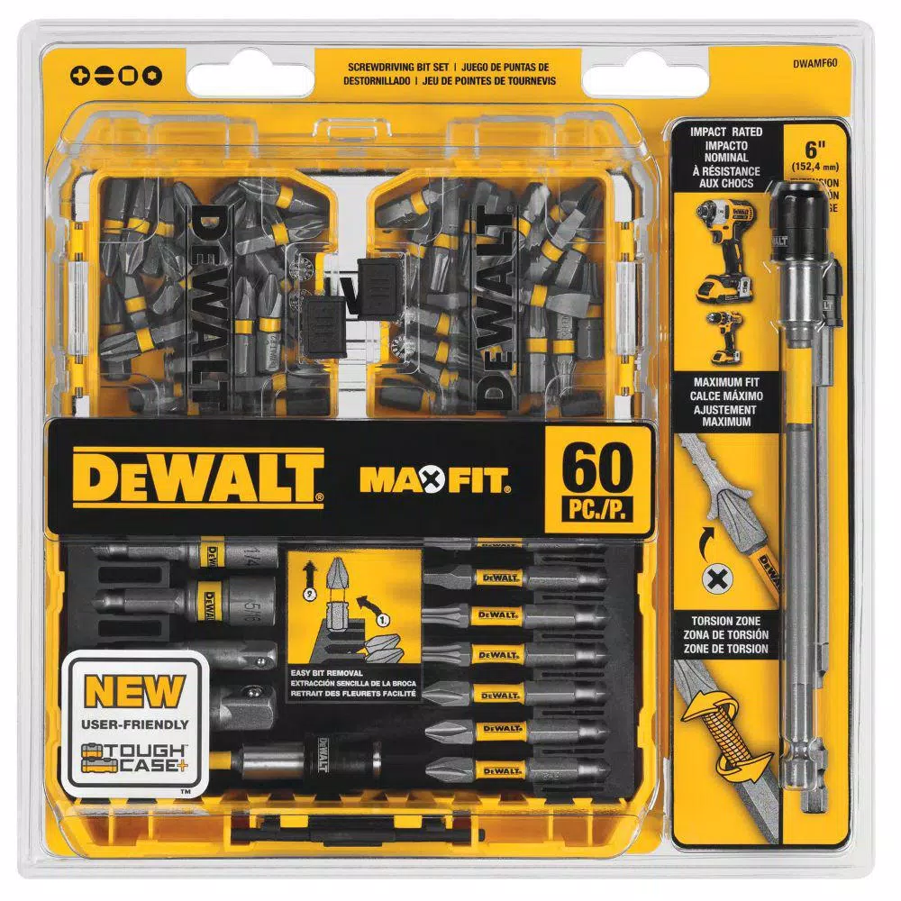 DEWALT MAXFIT 60-Piece Screwdriver Bit Set with Magnetic Screw Lock System