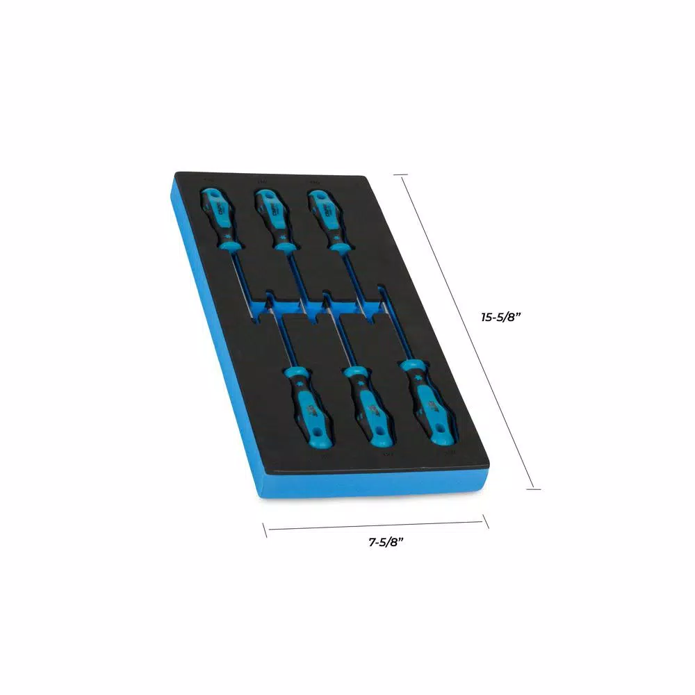 Capri Tools Kontour 6-Piece Star Screwdriver Set with Mechanic's Tray