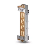 Crystal Art Gallery Craft Beer Served Cold Metal Marquee LED Sign - Vintage Style thumbnail 2