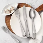 Hampton Forge Stephanie 20-Piece Satin 18/0 Stainless Steel Flatware Set, Service for 4 thumbnail 2