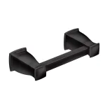 Moen Hensley 3-Piece Matte Black Bath Hardware Set with 24 in. Towel Bar, Paper Holder, and Towel Ring thumbnail 4