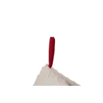 Glitzhome 21 in. Fabric Christmas Stocking with Reindeer and Snowflake Design, Red and White thumbnail 2