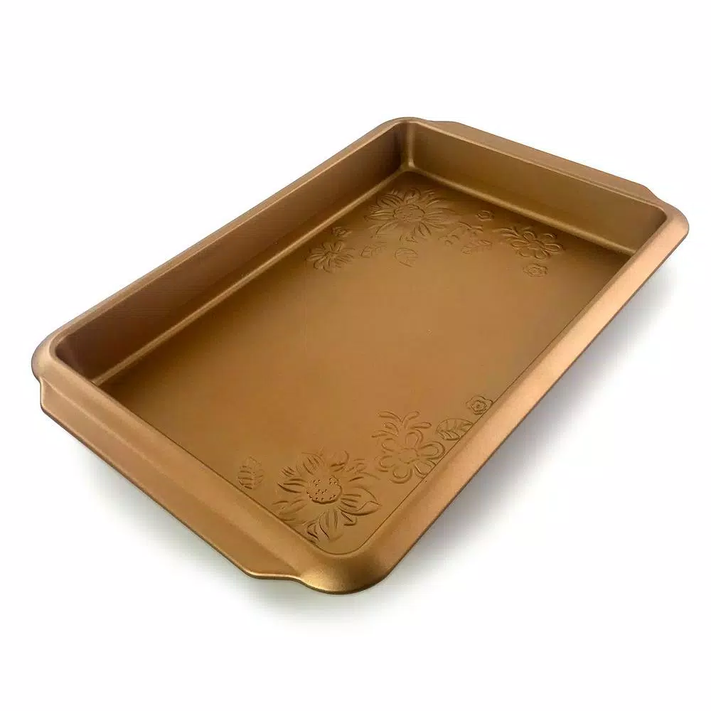 Gibson Home Gibson Country Kitchen Copper Embossed Carbon Steel 13.75 in. Roasting Pan