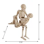 Flora Bunda Halloween Polyresin Skeleton Couple Set - 7.75 in. Indoor Tabletop Decor thumbnail 2