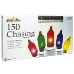 Brite Star 150-Light Multi-Colored Chasing String Lights with White Wire, Set of 2 thumbnail 2