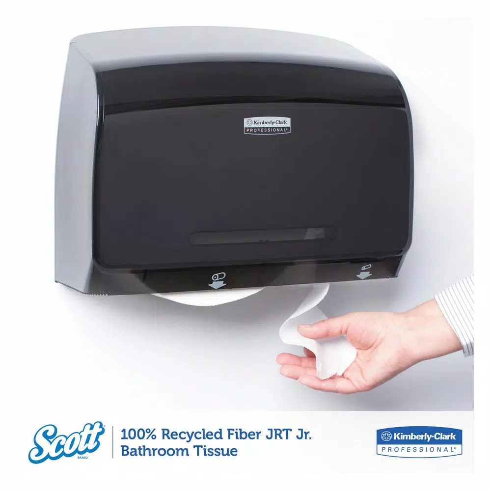 Kimberly-Clark PROFESSIONAL Scott 100% Recycled Fiber Jumbo Bath Tissue, 2-Ply, 12 Rolls