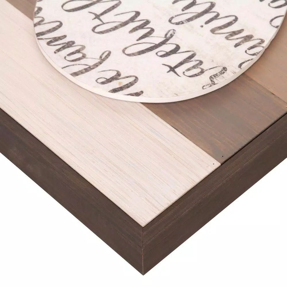 Pinnacle Patton Wall Decor 18x18 Thankful Grateful Blessed Cut-Out Heart Wood Sign