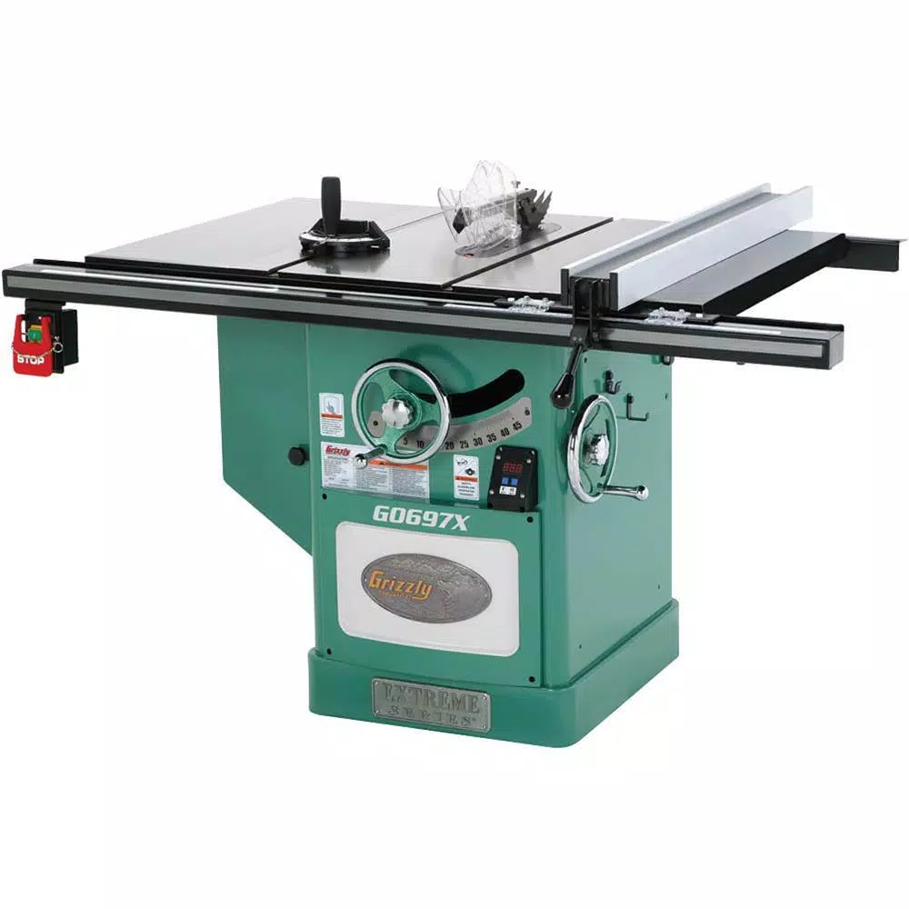 Grizzly Industrial 12 in. 7.5 HP 3-Phase Extreme Series Left-Tilt Table Saw