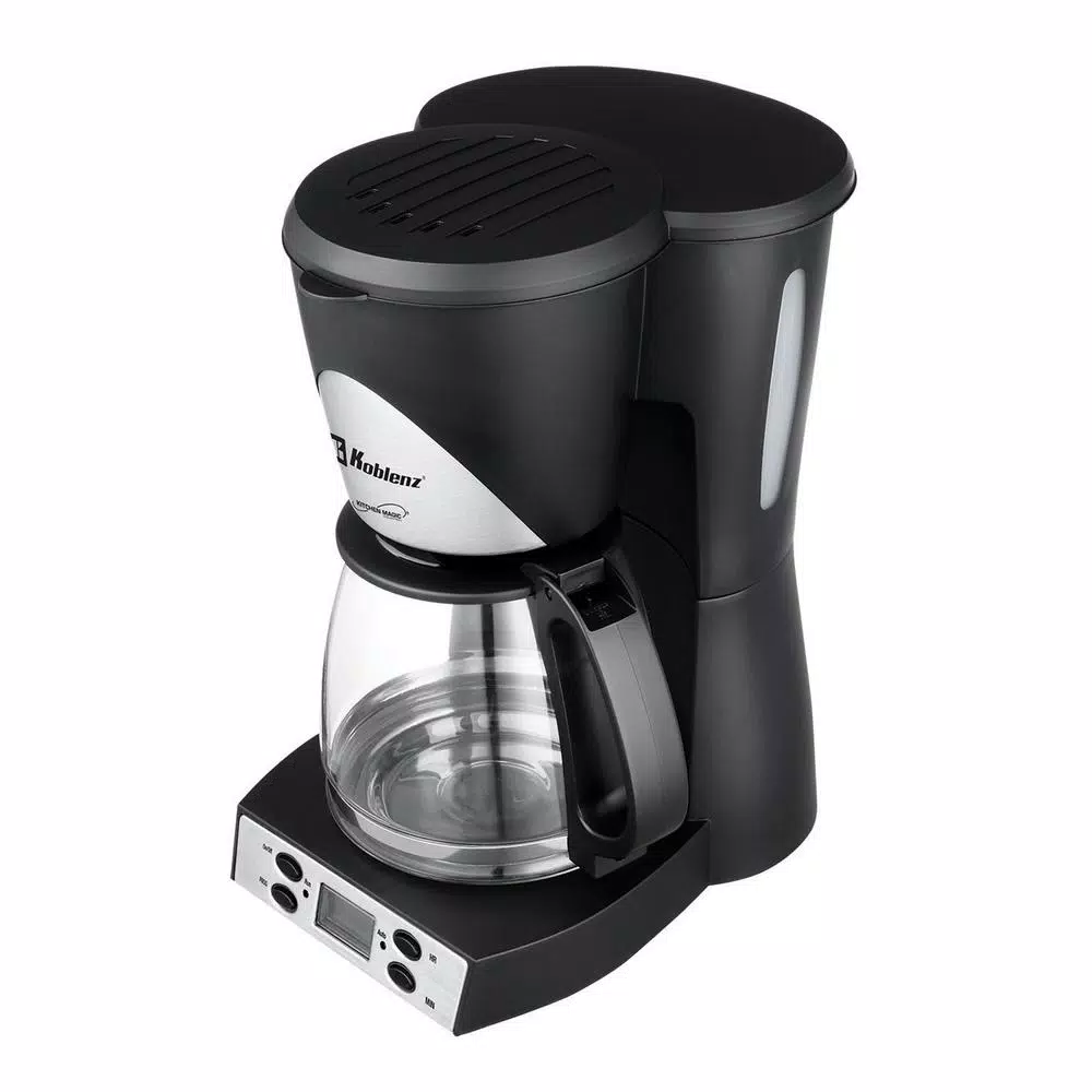 Koblenz Kitchen Magic Collection 12-Cup Programmable Drip Coffee Maker, Black