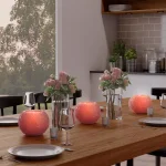 Lavish Home Rose Embossed Ball LED Flameless Candle with Remote, Rose Scented Real Wax thumbnail 4