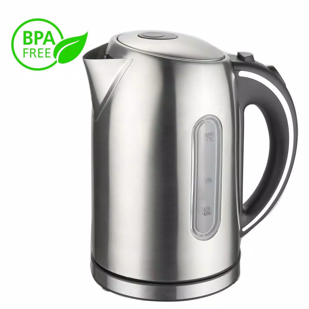 MegaChef Mega Chef 1.7 L Stainless Steel Electric Tea Kettle, 1000W