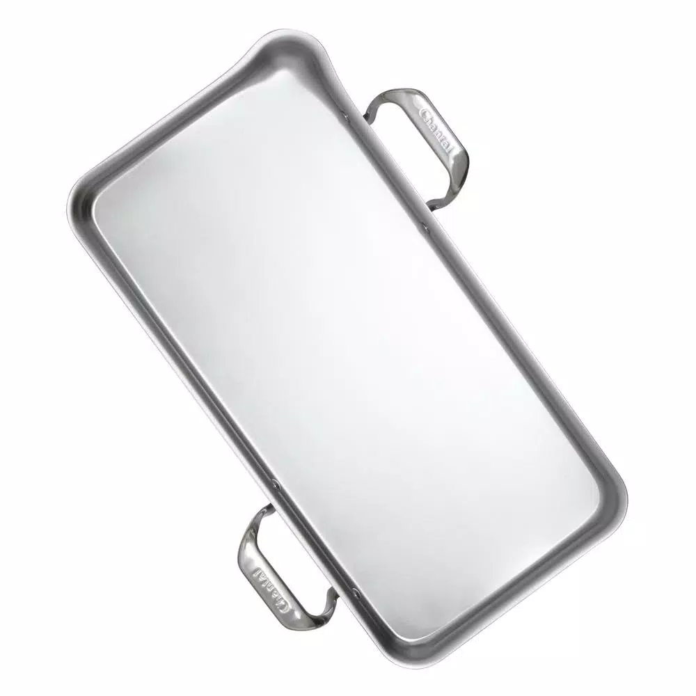 Chantal 21 Supreme 19 in. Stainless Steel Tri-Ply Griddle with Nonstick Ceramic Coating