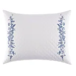 Laura Ashley Charlotte China Blue Floral Cotton Blend 16 x 20 in. Throw Pillow thumbnail 1