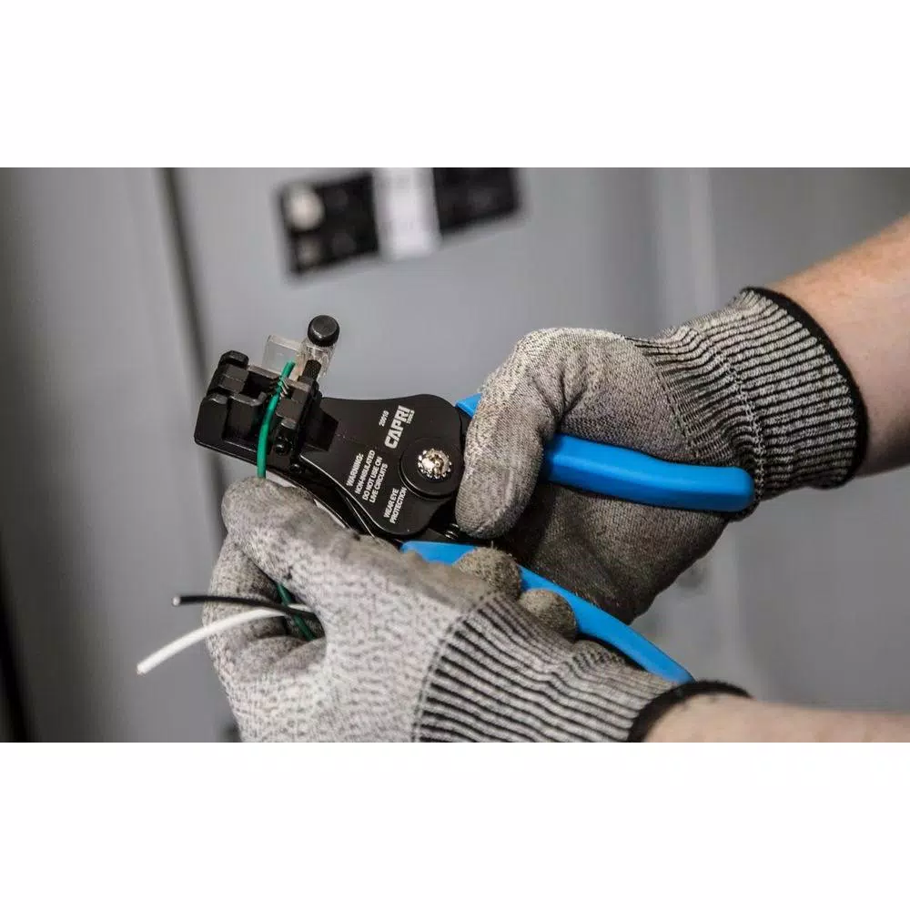 Capri Tools Precision Wire Stripper, 8-22 AWG, Cast Alloy with Soft-Grip Handles
