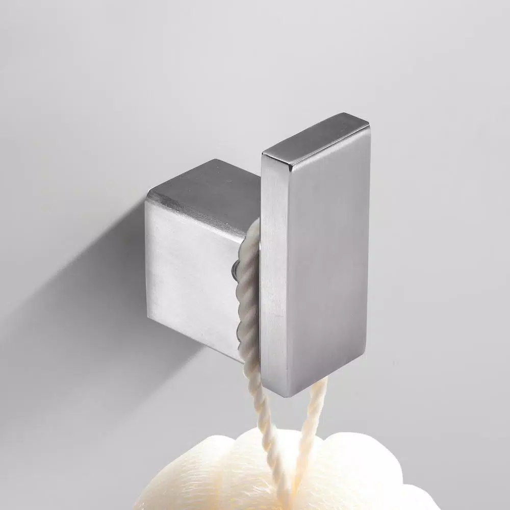 Boyel Living Stainless Steel 4-Piece Bathroom Accessories Set - Silver Wall Mounted Hardware Kit
