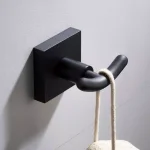 KRAUS Ventus Matte Black Double Hook Bathroom Robe and Towel Hook thumbnail 2