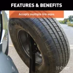 CURT Hitch-Mounted Spare Tire Mount for 2" Receiver thumbnail 9