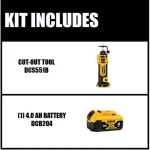DEWALT 20V MAX Cordless Drywall Cut-Out Tool with 4.0 Ah Battery thumbnail 2
