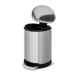 Innovaze 3.2 Gal. Stainless Steel Semi-Round Step-On Trash Can with Fingerprint Free Finish thumbnail 3