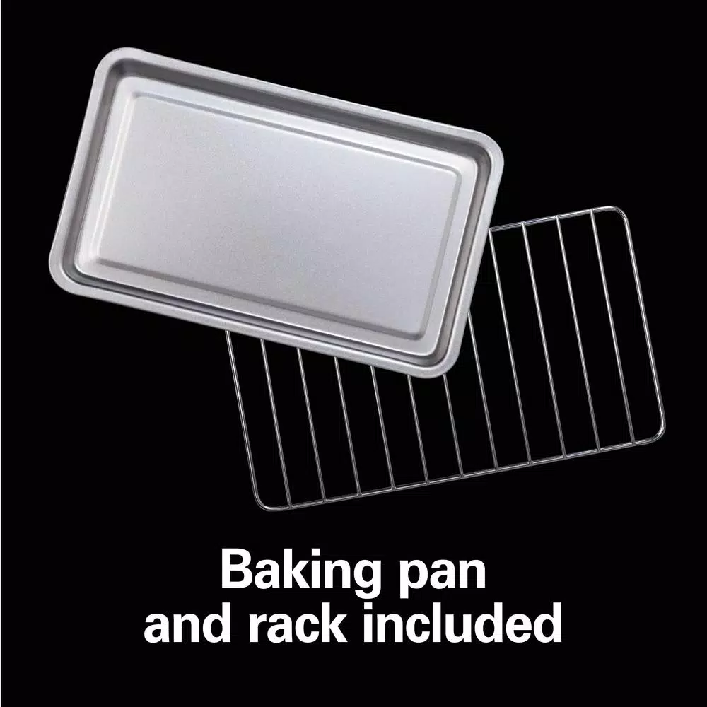Hamilton Beach Toastation 1300W 2-Slice Toaster Oven, Black and Gray