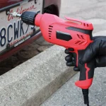 Boyel Living 5 Amp Corded 3/8 in. Power Drill Driver, Reversible with Lock-On Button, Red thumbnail 9