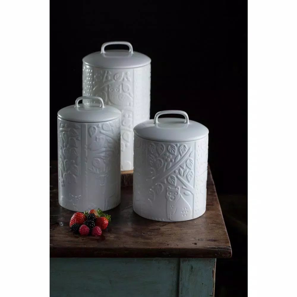 Mason Cash In the Forest 3-Piece Stoneware Coffee, Sugar and Tea Canister Set