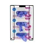 Alpine Industries Triple Box Metal Wire Wall Mounted Glove Dispenser - Black thumbnail 4