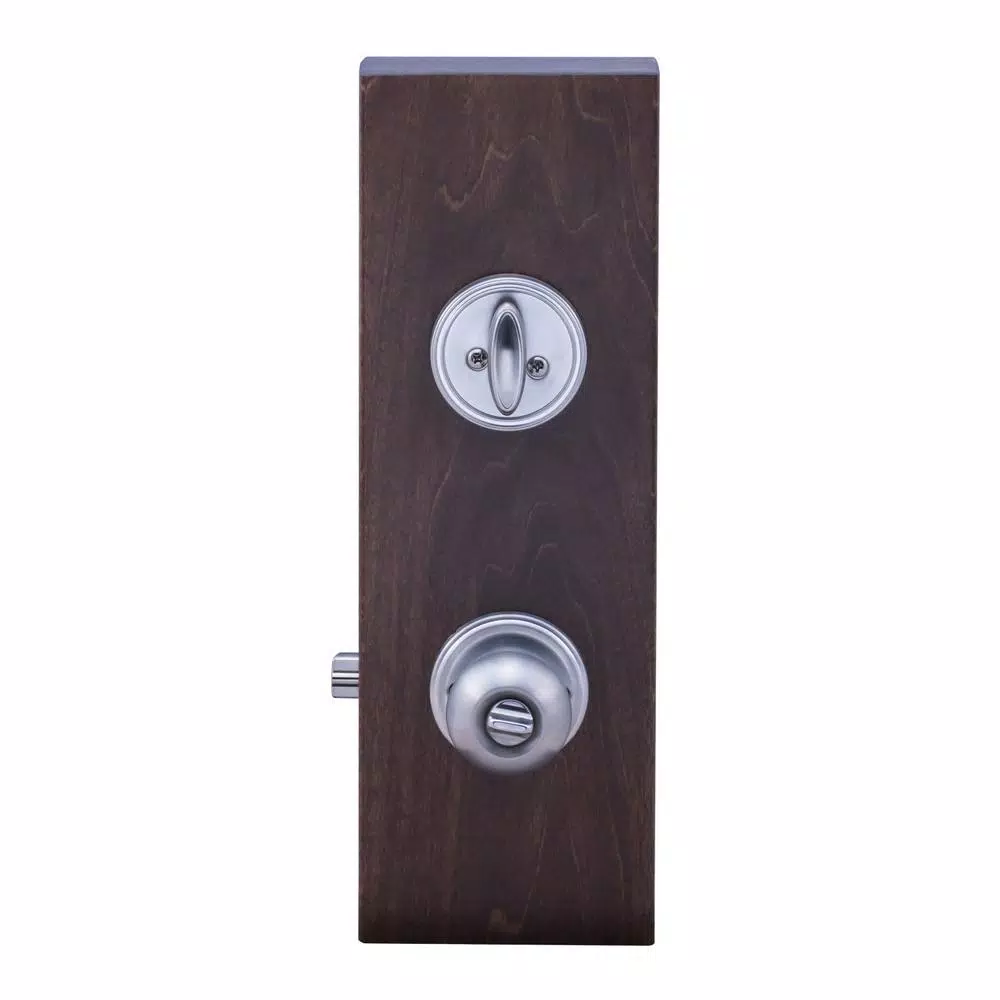 Copper Creek Satin Stainless Steel Contemporary Entry Door Knob and Deadbolt Combo Set