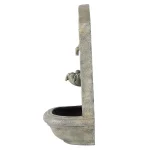 Sunnydaze Decor Seaside French Limestone Electric Outdoor Wall Fountain, Coastal Seashell Design thumbnail 3