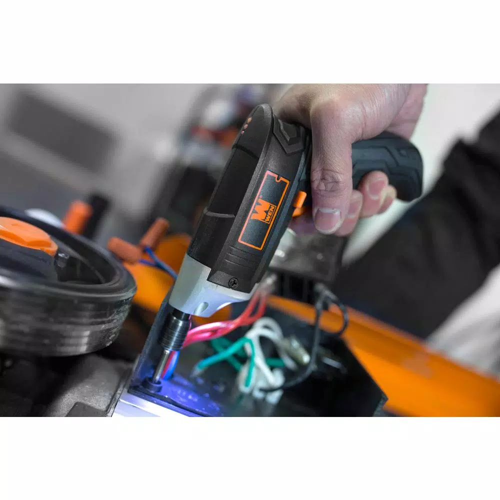 WEN 3.6V Cordless Electric Screwdriver with 1/4 in. Quick Release Chuck, Bits, and Belt Holster