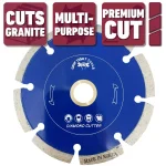 GRIP TIGHT TOOLS 4.5 in. Premium Segmented Diamond Saw Blade for Granite, Marble, and Concrete (3-Pack) thumbnail 2